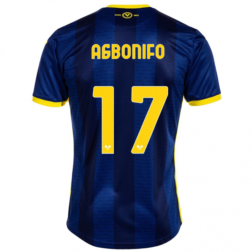 Women Football Richi Agbonifo #17 Navy Home Jersey 2023/24 T-Shirt