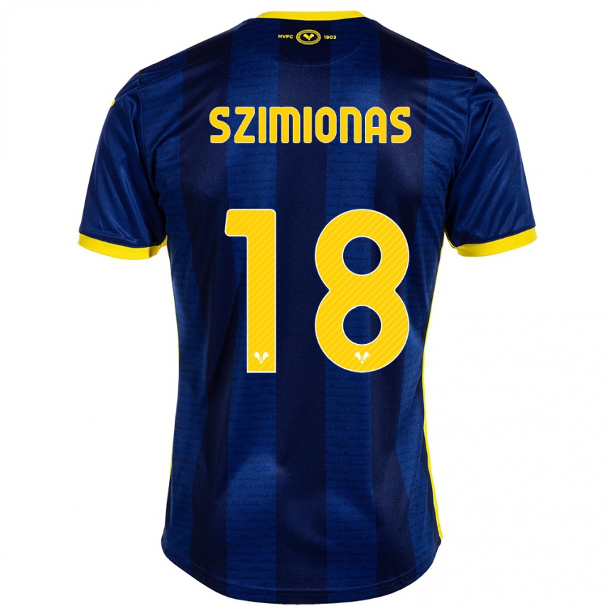 Women Football Luca Szimionas #18 Navy Home Jersey 2023/24 T-Shirt