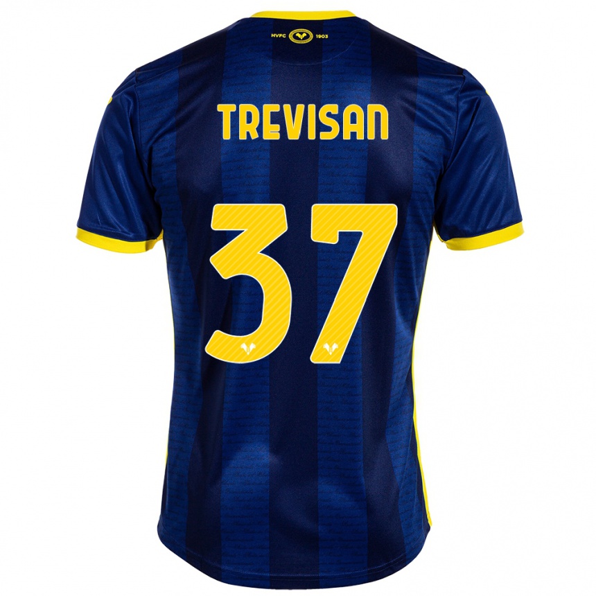 Women Football Michael Trevisan #37 Navy Home Jersey 2023/24 T-Shirt