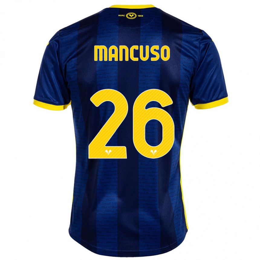 Women Football Giulia Mancuso #26 Navy Home Jersey 2023/24 T-Shirt