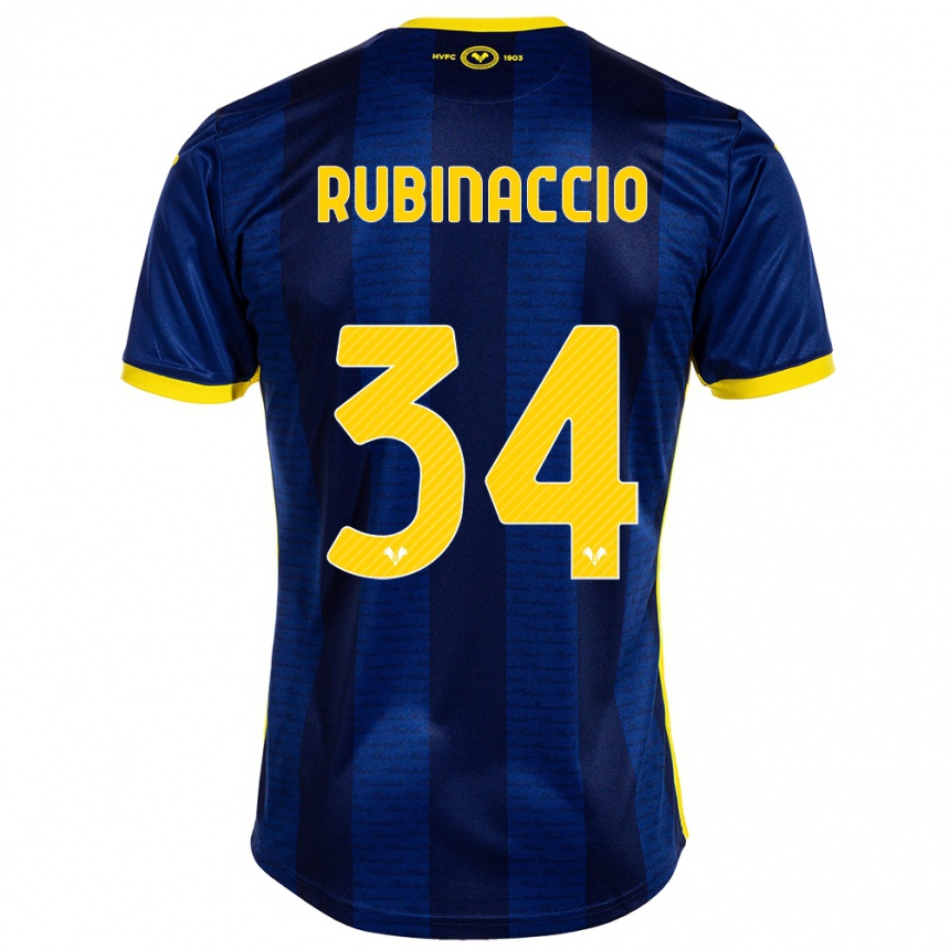 Women Football Nikol Rubinaccio #34 Navy Home Jersey 2023/24 T-Shirt