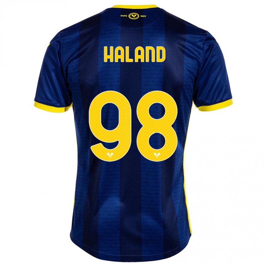 Women Football Benedicte Iversen Håland #98 Navy Home Jersey 2023/24 T-Shirt