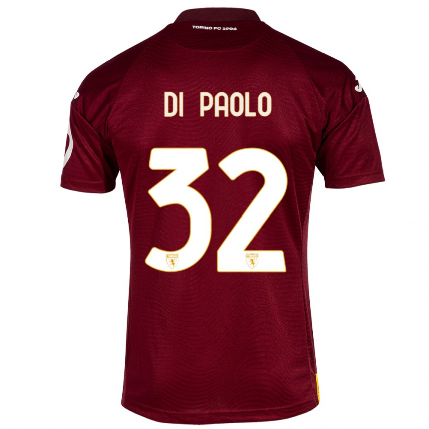 Women Football Sebastiano Di Paolo #32 Dark Red Home Jersey 2023/24 T-Shirt