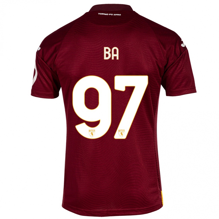 Women Football El-Hadji Ba #97 Dark Red Home Jersey 2023/24 T-Shirt