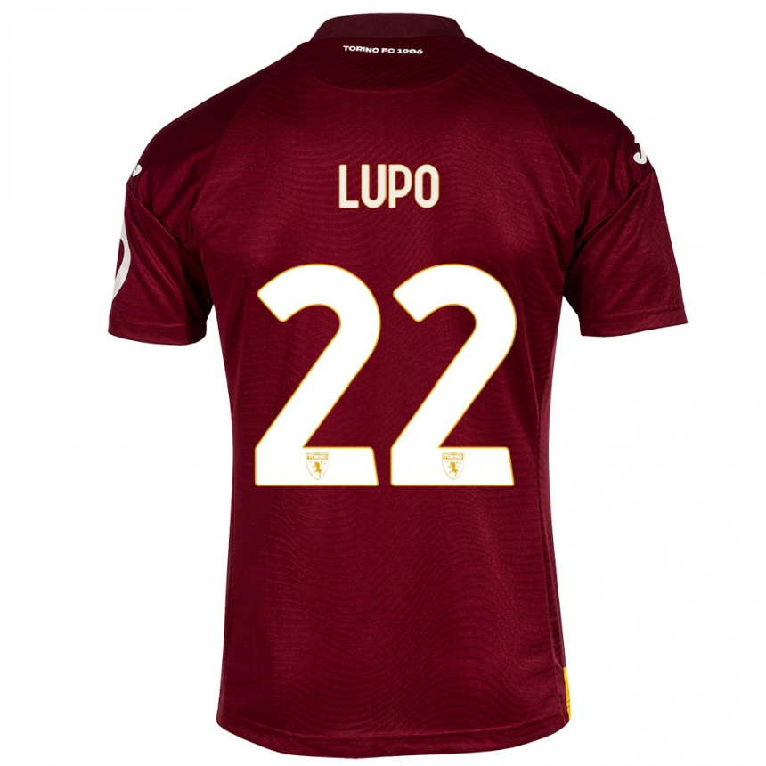 Women Football Enrica Lupo #22 Dark Red Home Jersey 2023/24 T-Shirt