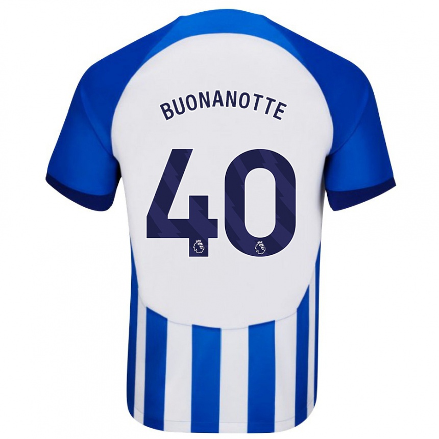 Women Football Facundo Buonanotte #40 Blue Home Jersey 2023/24 T-Shirt