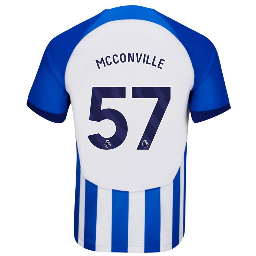 Women Football Ruairi Mcconville #57 Blue Home Jersey 2023/24 T-Shirt