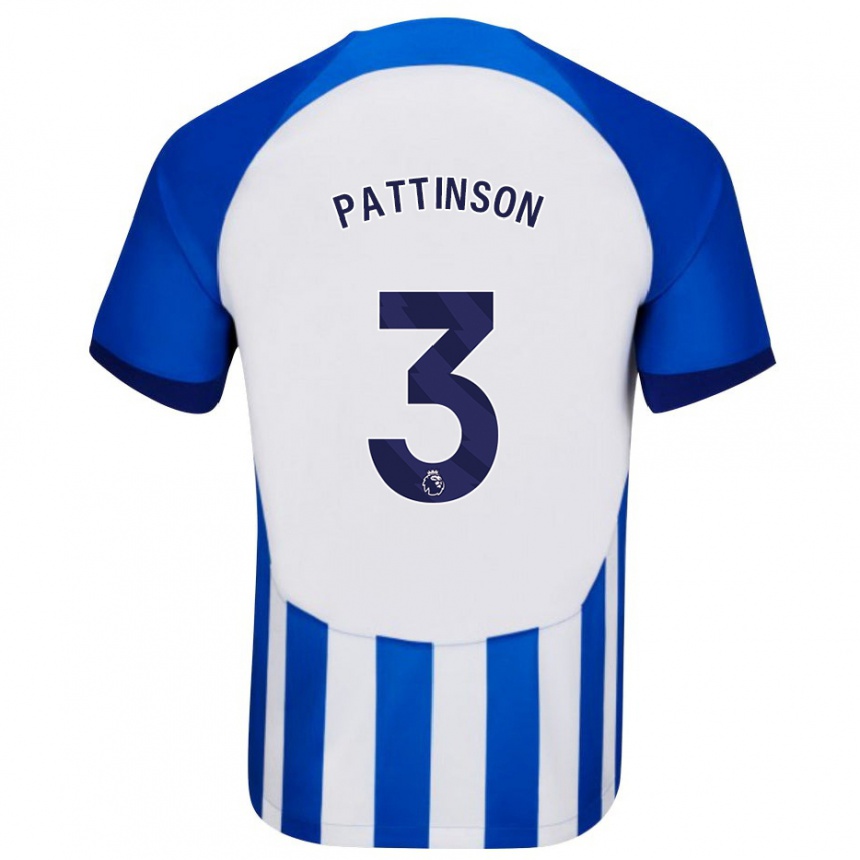 Women Football Poppy Pattinson #3 Blue Home Jersey 2023/24 T-Shirt