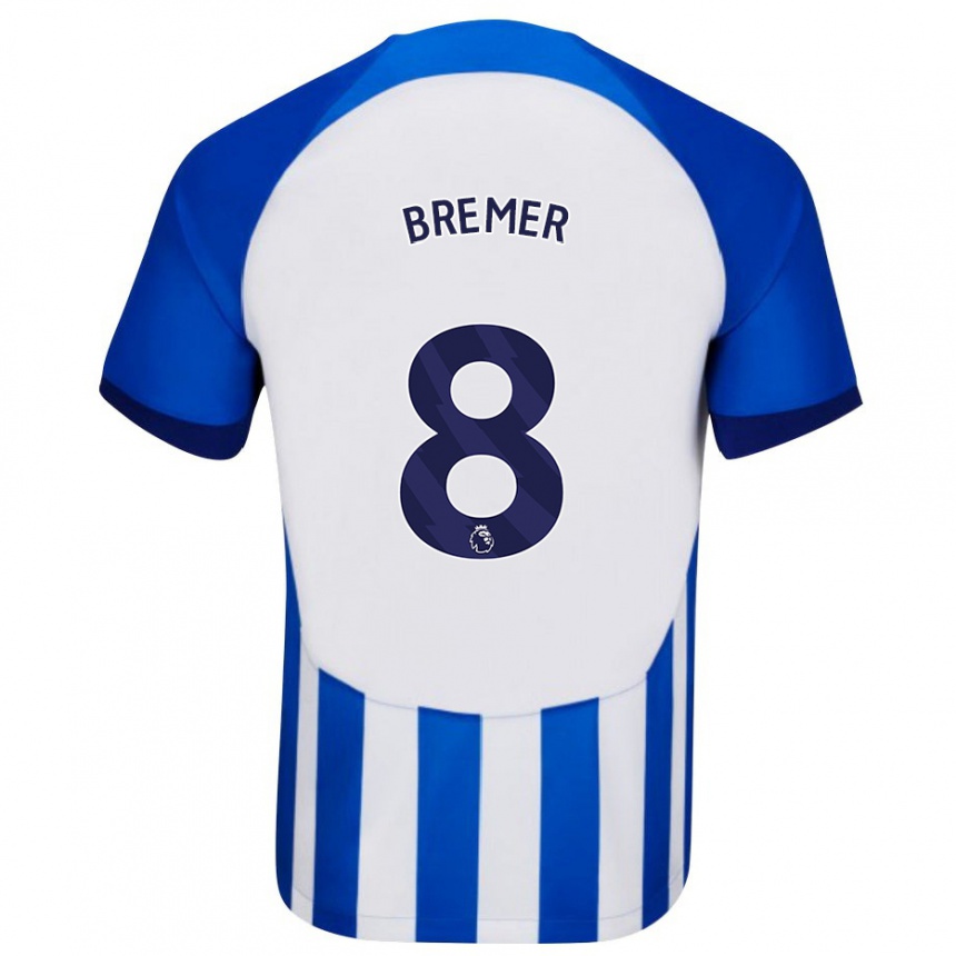 Women Football Pauline Bremer #8 Blue Home Jersey 2023/24 T-Shirt