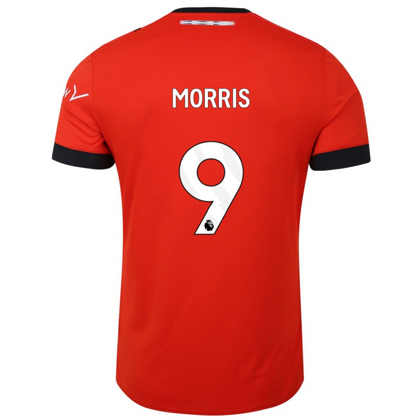 Women Football Carlton Morris #9 Red Home Jersey 2023/24 T-Shirt