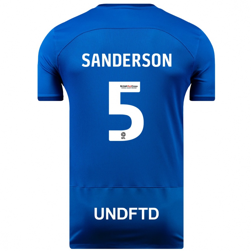 Women Football Dion Sanderson #5 Blue Home Jersey 2023/24 T-Shirt