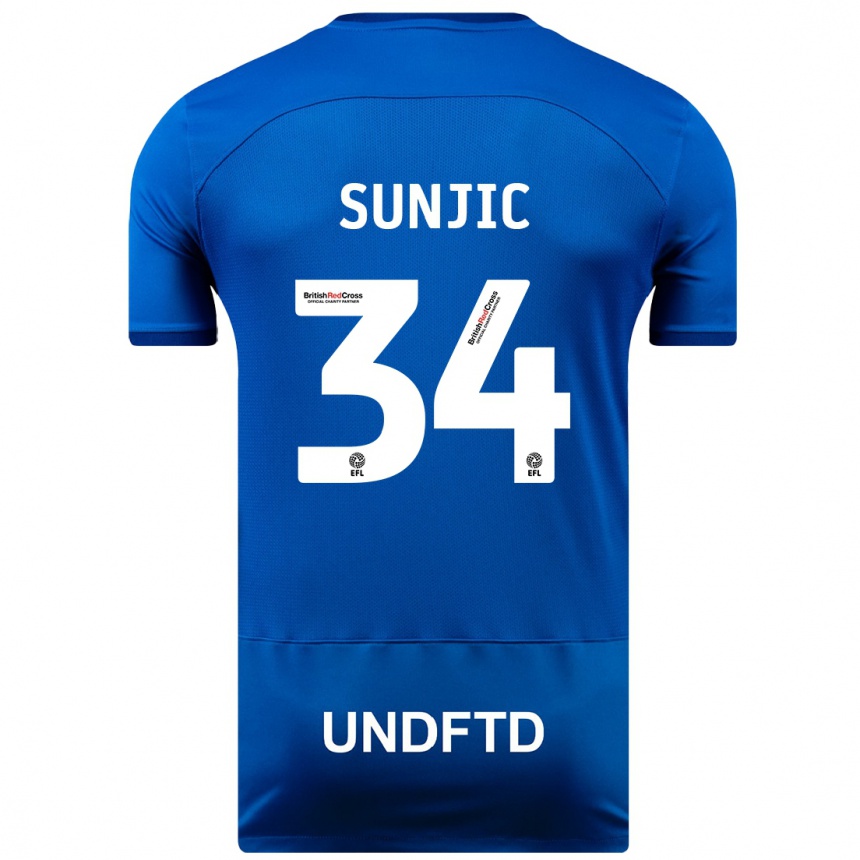 Women Football Ivan Sunjic #34 Blue Home Jersey 2023/24 T-Shirt
