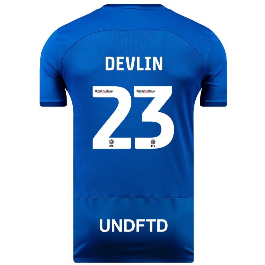 Women Football Charlotte Devlin #23 Blue Home Jersey 2023/24 T-Shirt