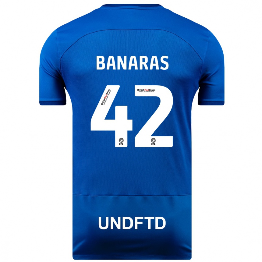 Women Football Layla Banaras #42 Blue Home Jersey 2023/24 T-Shirt