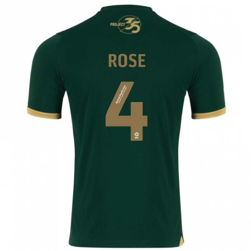 Women Football Jemma Rose #4 Green Home Jersey 2023/24 T-Shirt