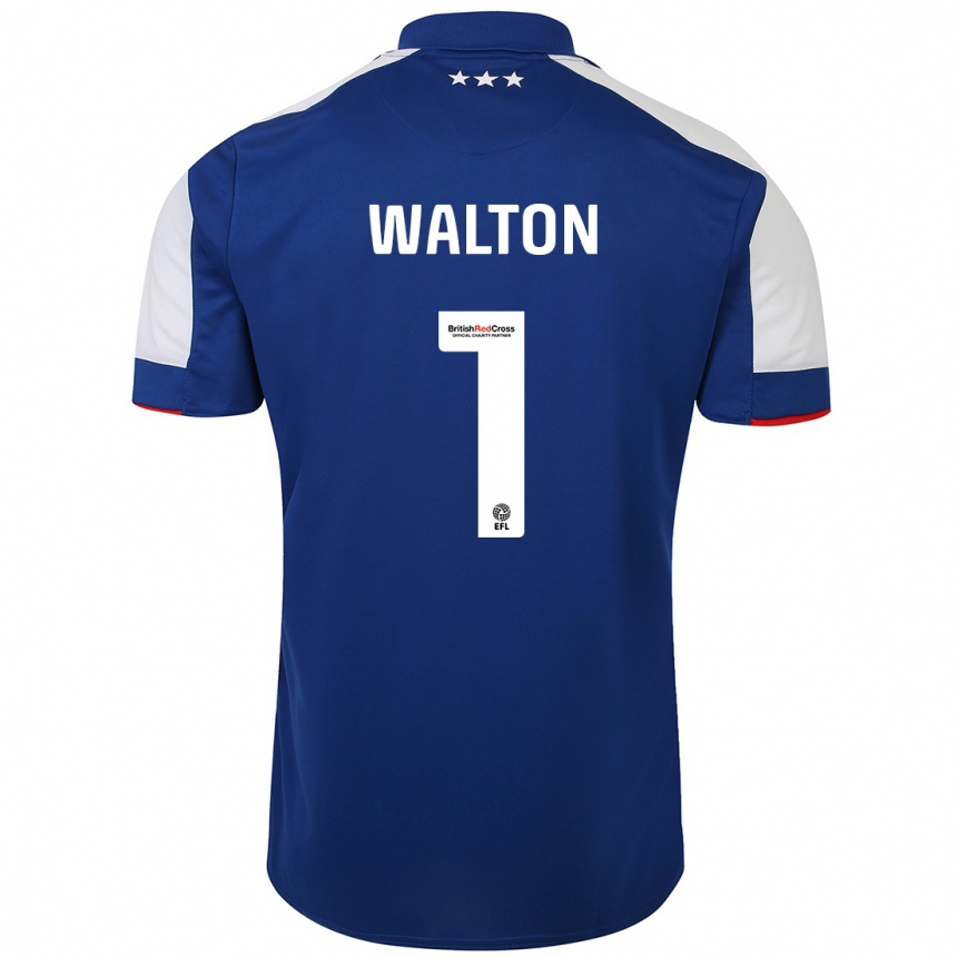 Women Football Christian Walton #1 Blue Home Jersey 2023/24 T-Shirt