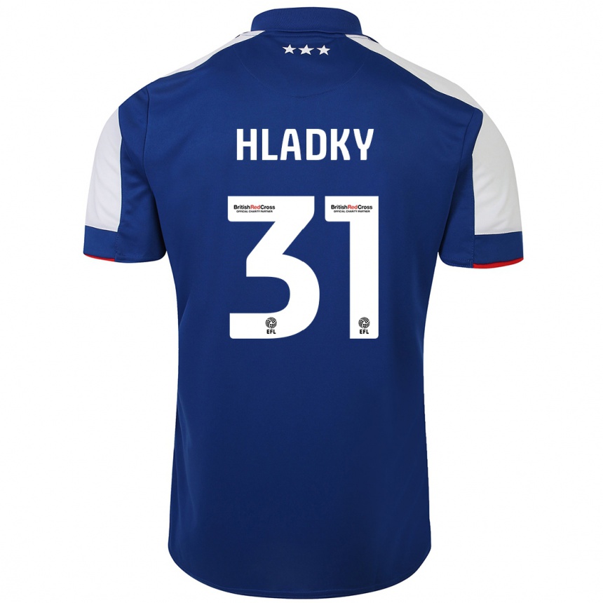 Women Football Vaclav Hladky #31 Blue Home Jersey 2023/24 T-Shirt
