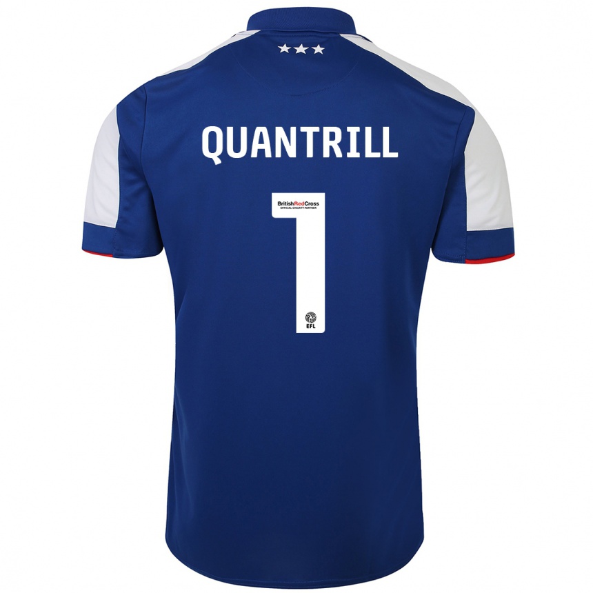 Women Football Sarah Quantrill #1 Blue Home Jersey 2023/24 T-Shirt