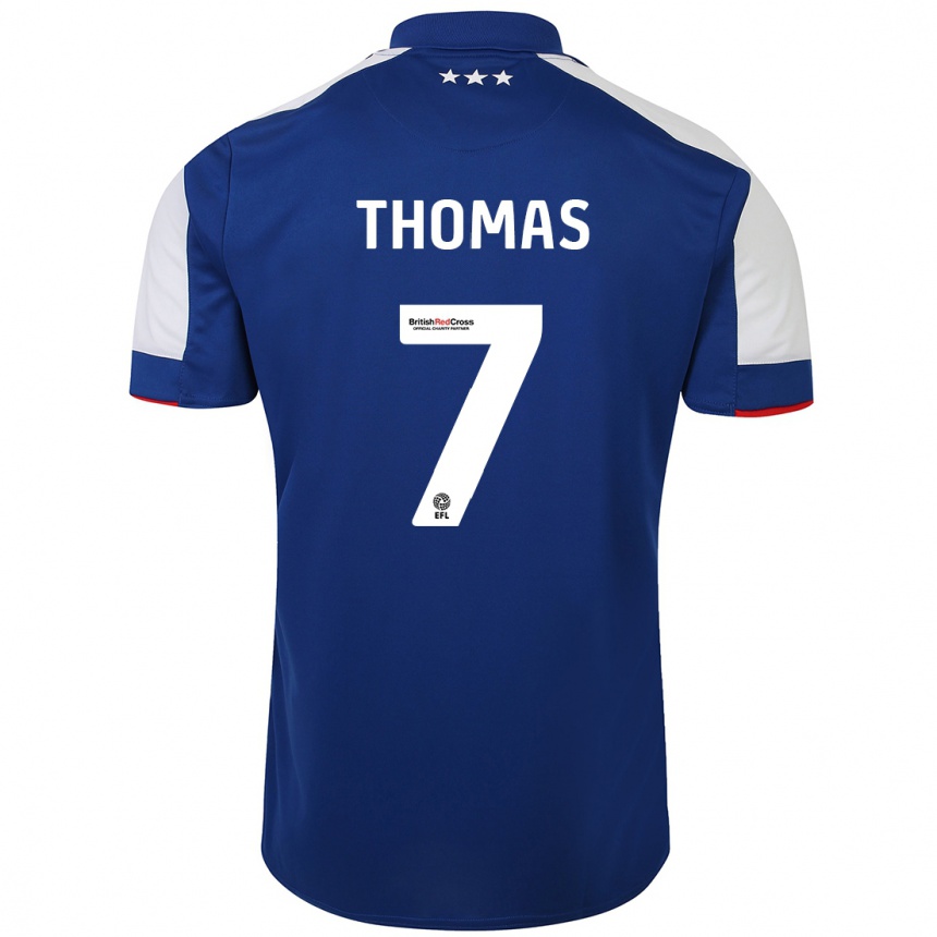 Women Football Natasha Thomas #7 Blue Home Jersey 2023/24 T-Shirt