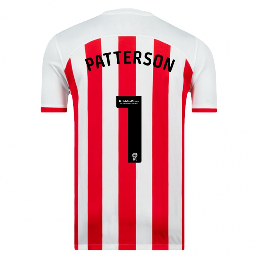 Women Football Anthony Patterson #1 White Home Jersey 2023/24 T-Shirt