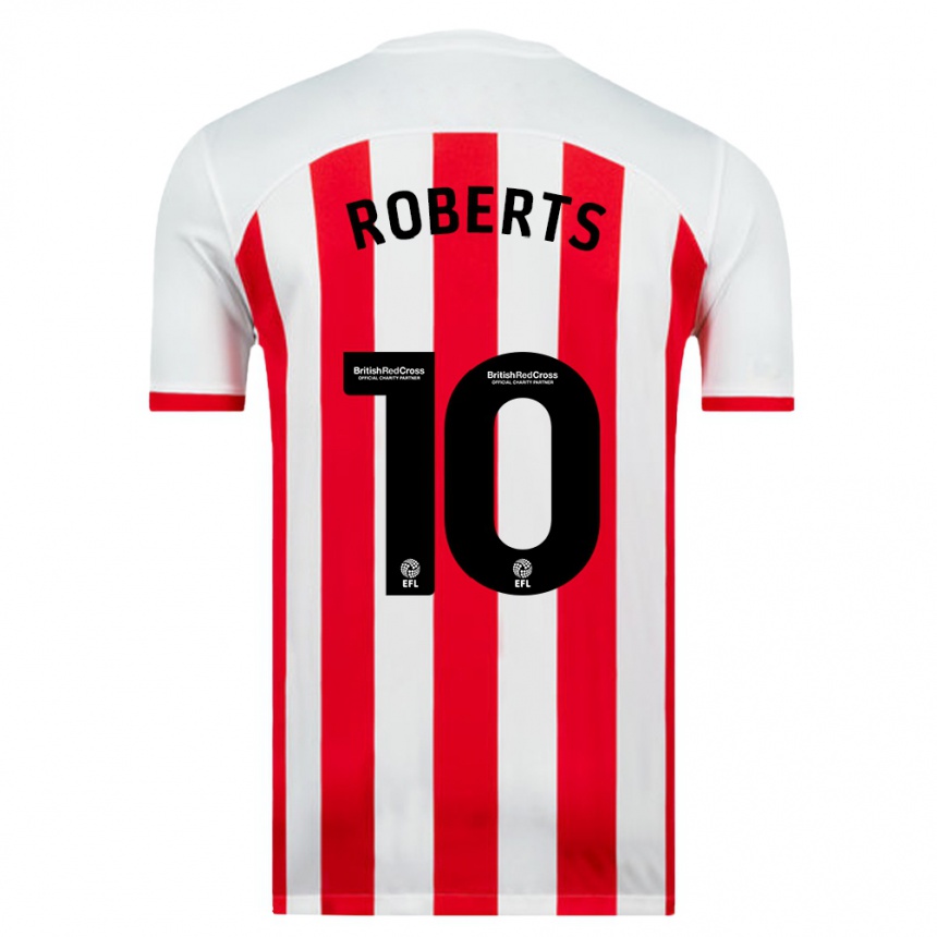 Women Football Patrick Roberts #10 White Home Jersey 2023/24 T-Shirt