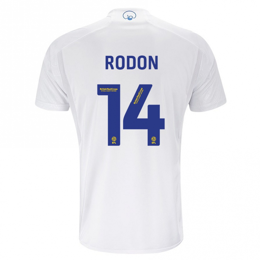 Women Football Joe Rodon #14 White Home Jersey 2023/24 T-Shirt