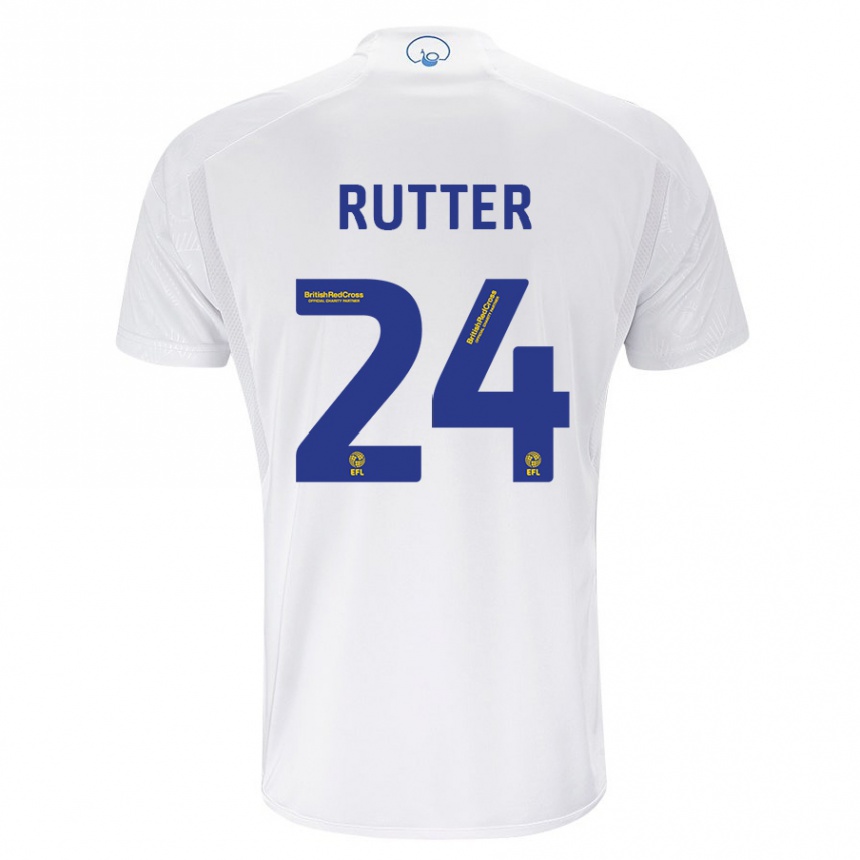 Women Football Georginio Rutter #24 White Home Jersey 2023/24 T-Shirt