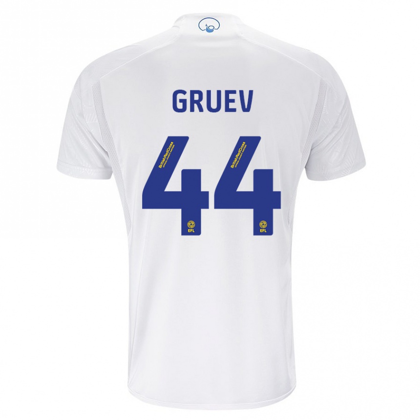 Women Football Ilia Gruev #44 White Home Jersey 2023/24 T-Shirt