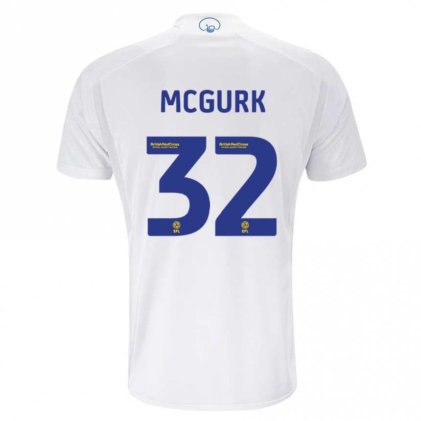 Women Football Sean Mcgurk #32 White Home Jersey 2023/24 T-Shirt