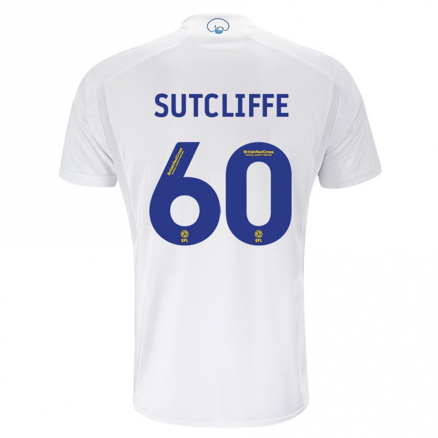 Women Football Harvey Sutcliffe #60 White Home Jersey 2023/24 T-Shirt