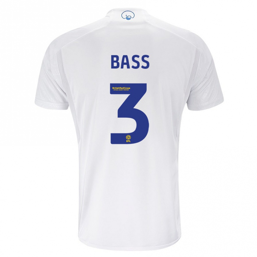 Women Football Rebekah Bass #3 White Home Jersey 2023/24 T-Shirt