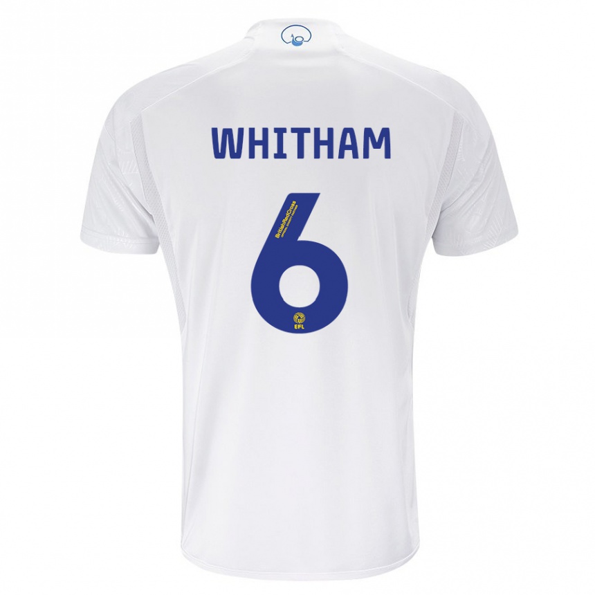 Women Football Danielle Whitham #6 White Home Jersey 2023/24 T-Shirt