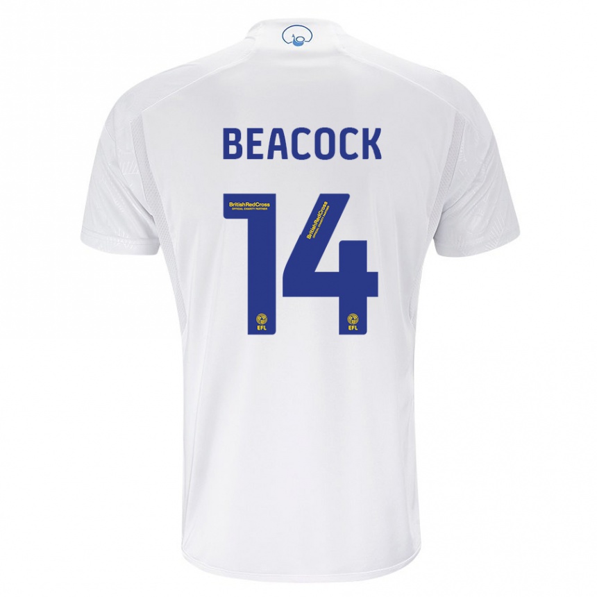 Women Football Molly Beacock #14 White Home Jersey 2023/24 T-Shirt