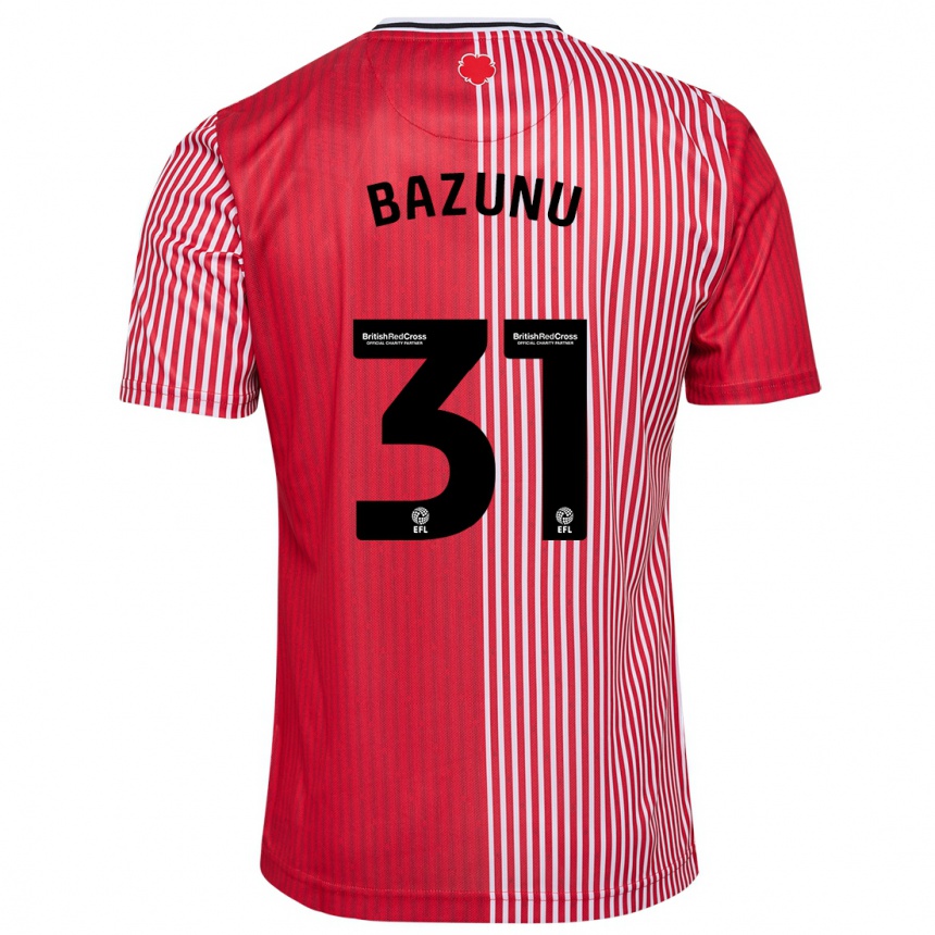 Women Football Gavin Bazunu #31 Red Home Jersey 2023/24 T-Shirt