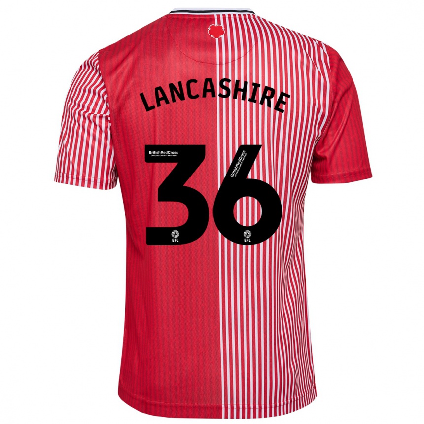 Women Football Olly Lancashire #36 Red Home Jersey 2023/24 T-Shirt