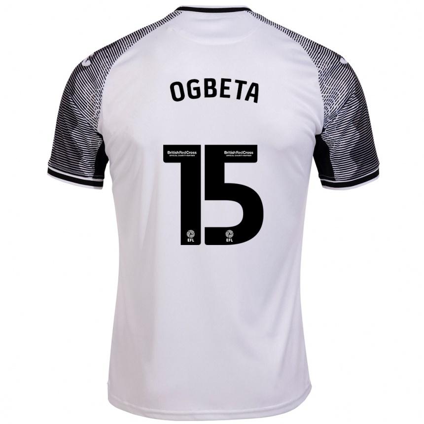 Women Football Nathanael Ogbeta #15 White Home Jersey 2023/24 T-Shirt