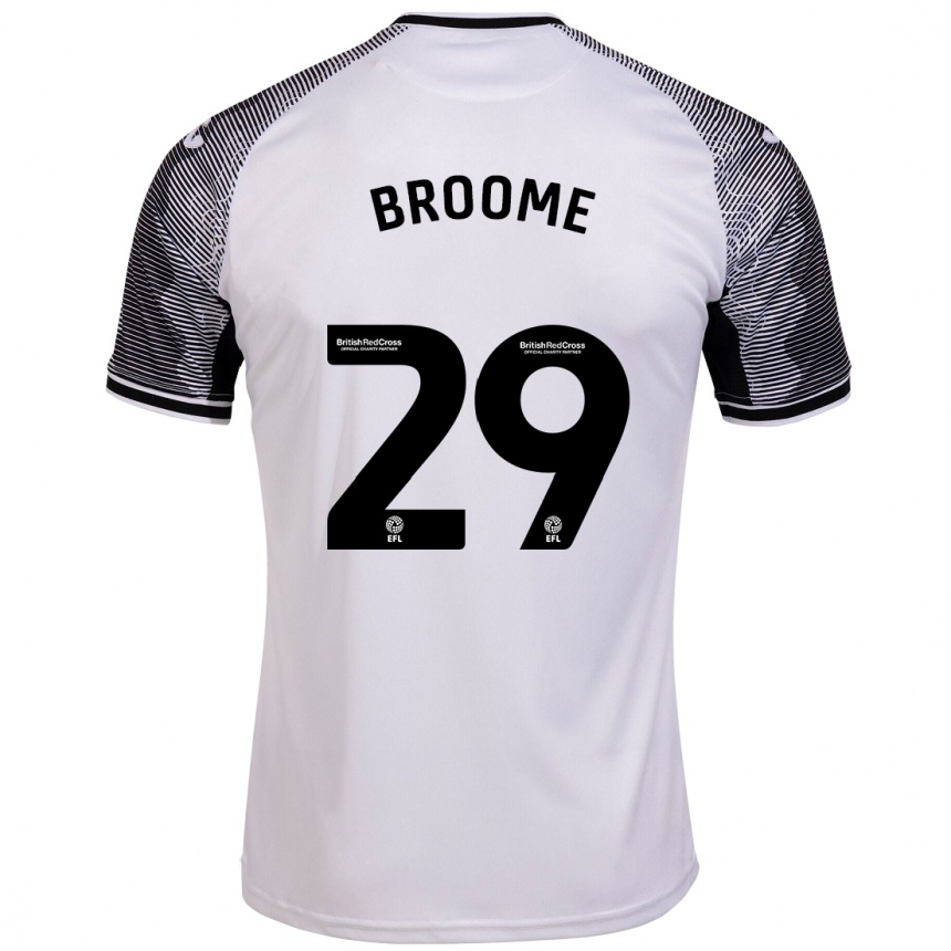 Women Football Nathan Broome #29 White Home Jersey 2023/24 T-Shirt