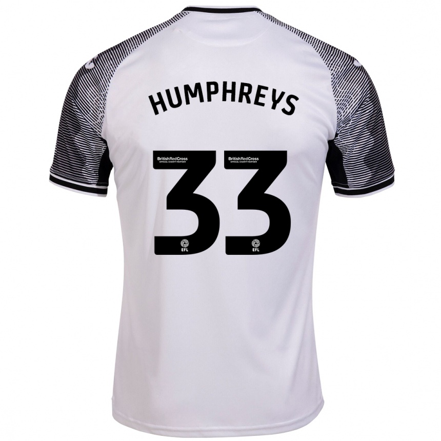 Women Football Bashir Humphreys #33 White Home Jersey 2023/24 T-Shirt
