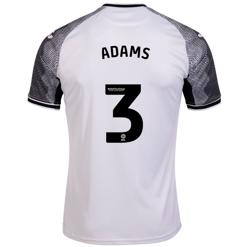 Women Football Sarah Adams #3 White Home Jersey 2023/24 T-Shirt