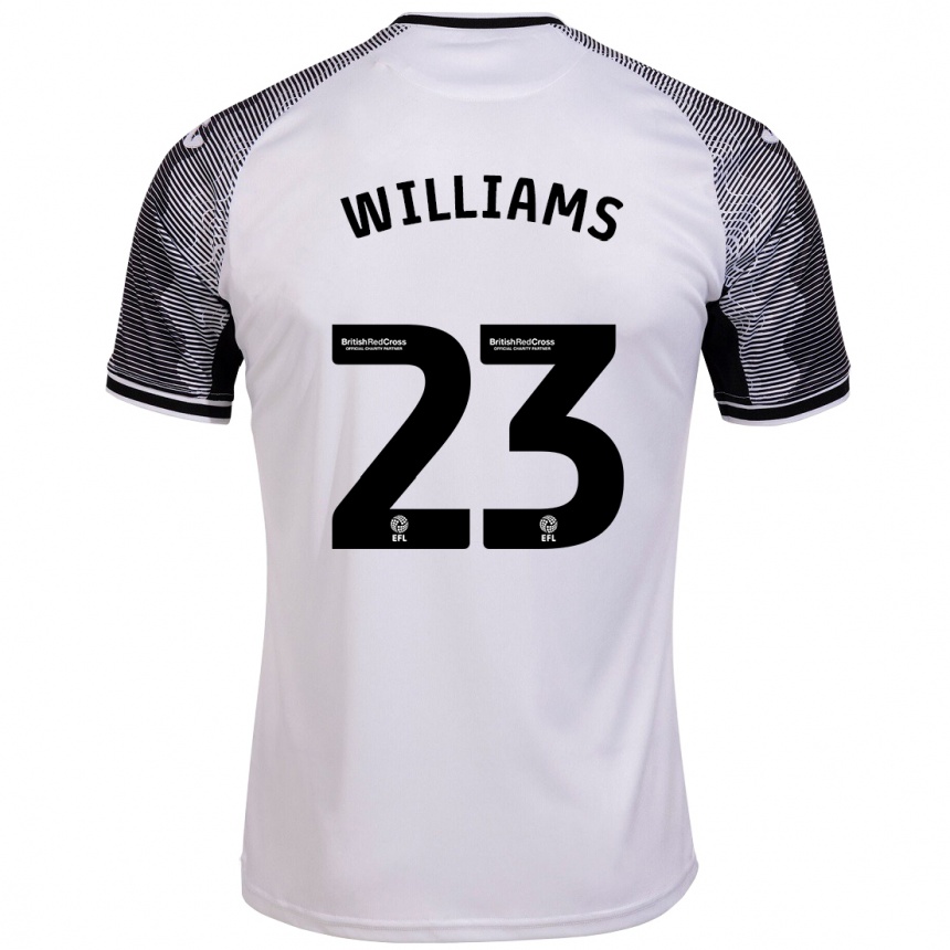 Women Football Jessica Williams #23 White Home Jersey 2023/24 T-Shirt