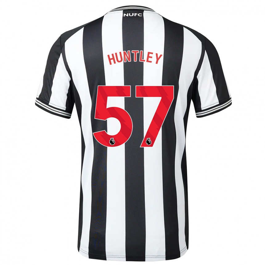 Women Football James Huntley #57 Black White Home Jersey 2023/24 T-Shirt