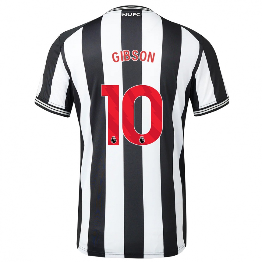 Women Football Georgia Gibson #10 Black White Home Jersey 2023/24 T-Shirt