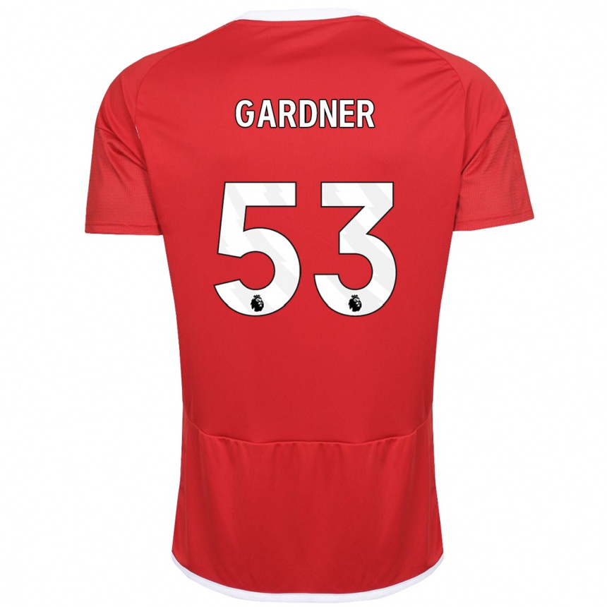 Women Football Joe Gardner #53 Red Home Jersey 2023/24 T-Shirt