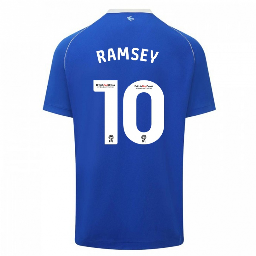 Women Football Aaron Ramsey #10 Blue Home Jersey 2023/24 T-Shirt