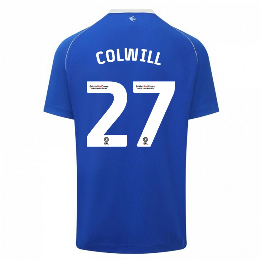 Women Football Rubin Colwill #27 Blue Home Jersey 2023/24 T-Shirt
