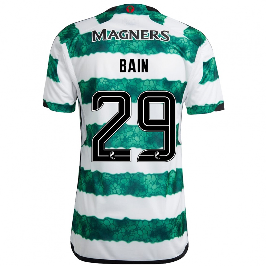 Women Football Scott Bain #29 Green Home Jersey 2023/24 T-Shirt