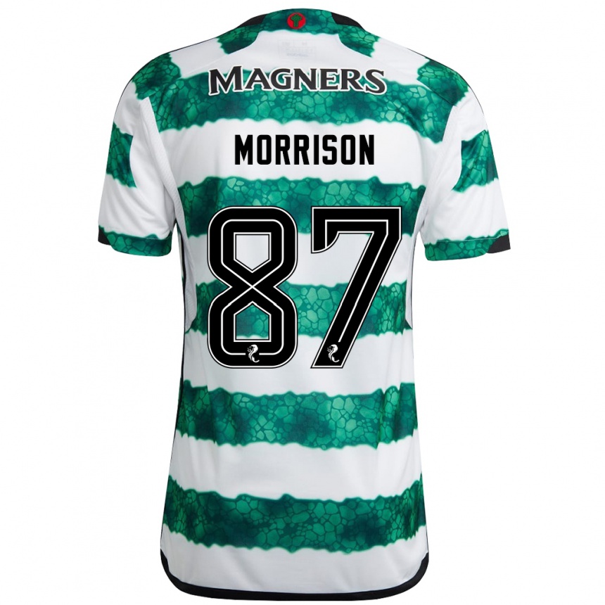 Women Football Joe Morrison #87 Green Home Jersey 2023/24 T-Shirt