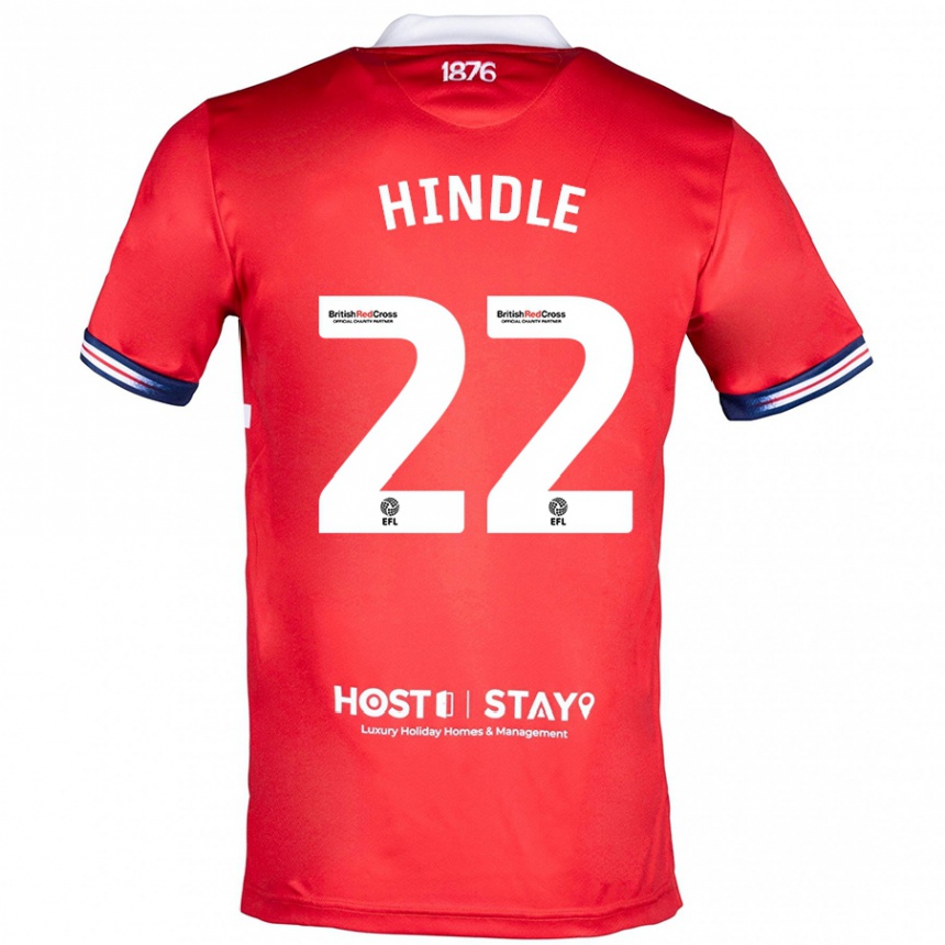 Women Football Rachel Hindle #22 Red Home Jersey 2023/24 T-Shirt