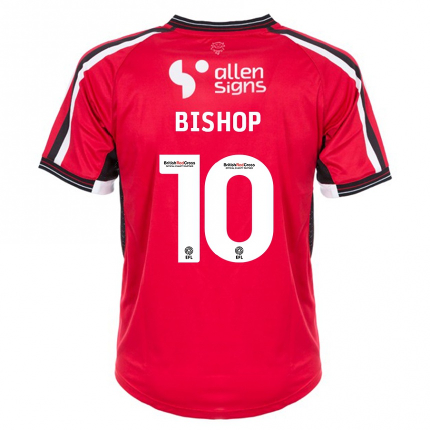 Women Football Teddy Bishop #10 Red Home Jersey 2023/24 T-Shirt