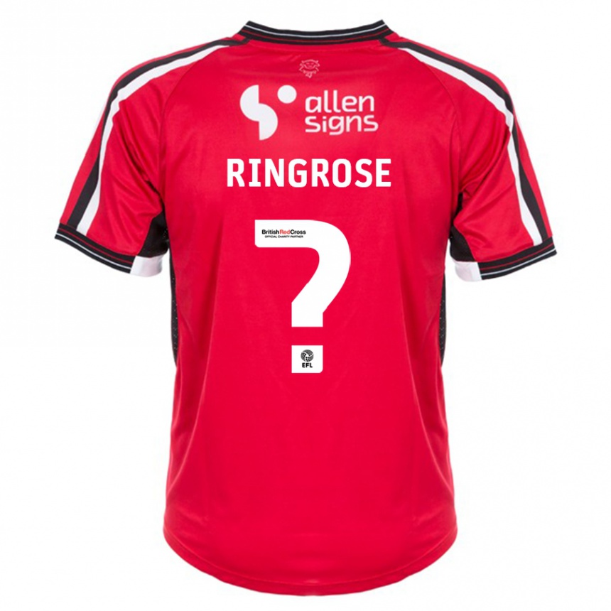 Women Football Abi Ringrose #0 Red Home Jersey 2023/24 T-Shirt